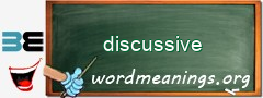 WordMeaning blackboard for discussive
